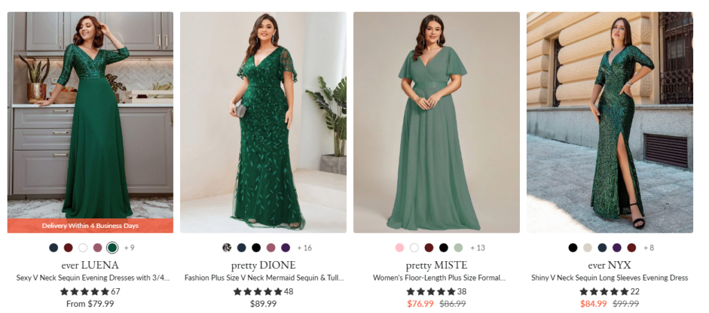 Shop Green Evening Dresses With Ever Pretty Promo Code