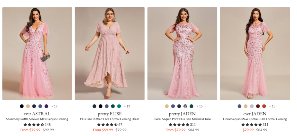 Pink Evening Gown Dresses