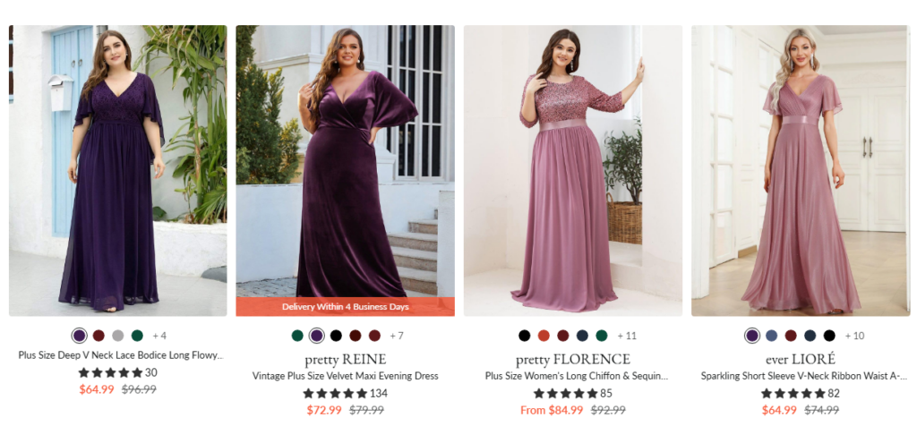Shop Purple Evening Dress using Ever Pretty Coupon Code