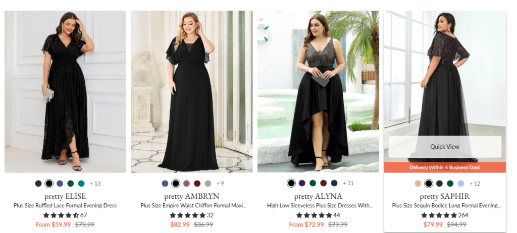 Shop Black Evening Dress Using Ever pretty Discount Codes