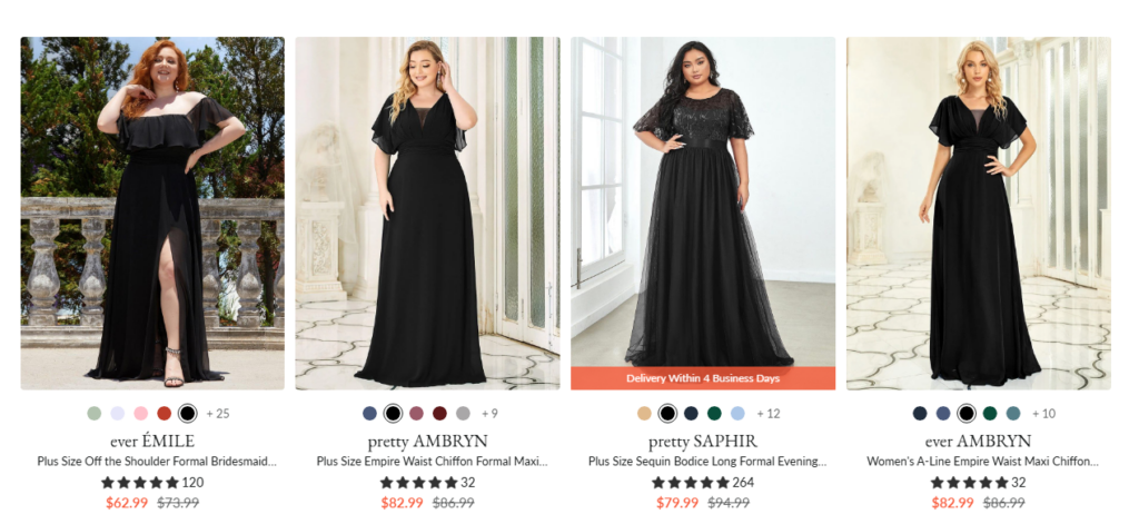Shop Black Tie Wedding Guest Dress Using Ever Pretty Promo Code