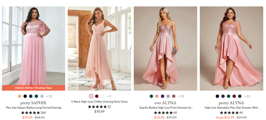 Shop Pink Prom Dress Using Ever Pretty Coupon Code