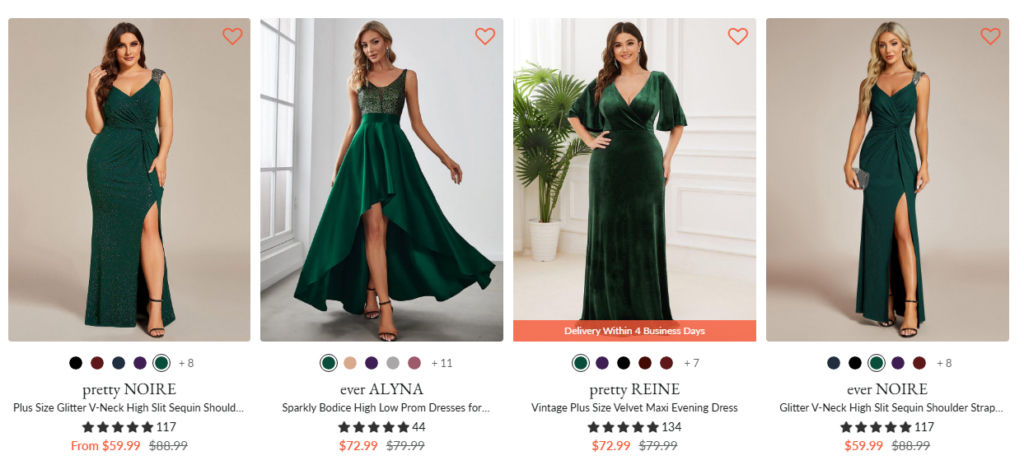 Shop Green Prom Dress with Ever Pretty Coupon Code